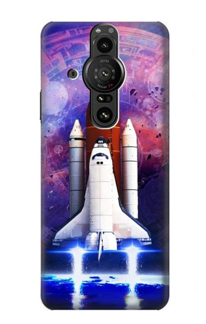 S3913 Colorful Nebula Space Shuttle Hülle Schutzhülle Taschen für Sony Xperia Pro-I