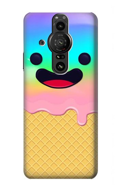 S3939 Ice Cream Cute Smile Hülle Schutzhülle Taschen für Sony Xperia Pro-I