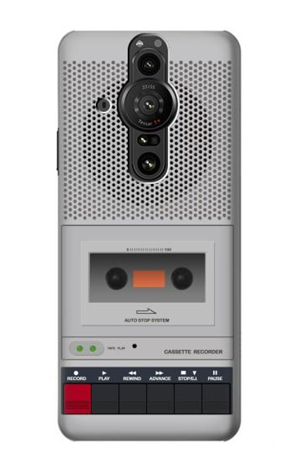 S3953 Vintage Cassette Player Graphic Hülle Schutzhülle Taschen für Sony Xperia Pro-I