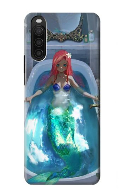 S3912 Cute Little Mermaid Aqua Spa Hülle Schutzhülle Taschen für Sony Xperia 10 III
