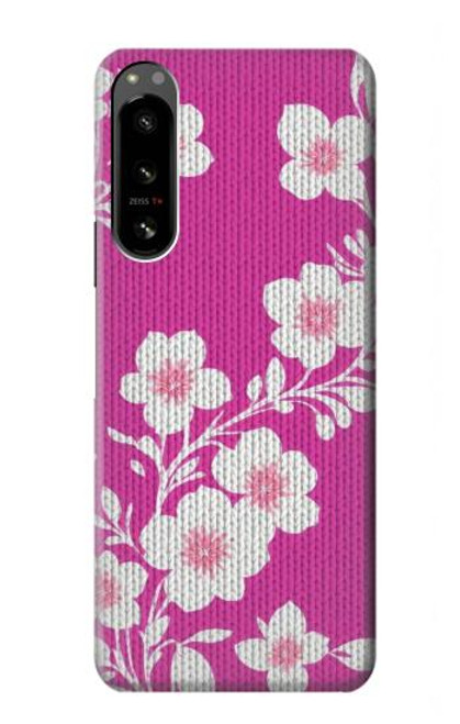 S3924 Cherry Blossom Pink Background Hülle Schutzhülle Taschen für Sony Xperia 5 IV