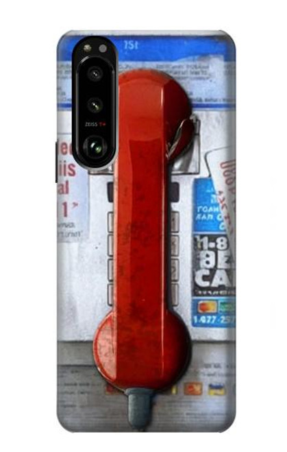 S3925 Collage Vintage Pay Phone Hülle Schutzhülle Taschen für Sony Xperia 5 III