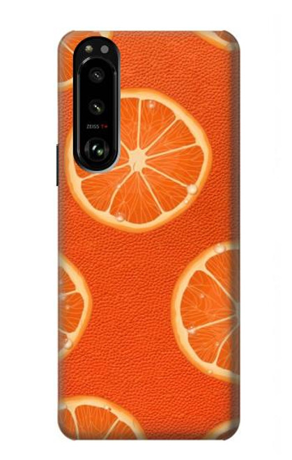 S3946 Seamless Orange Pattern Hülle Schutzhülle Taschen für Sony Xperia 5 III