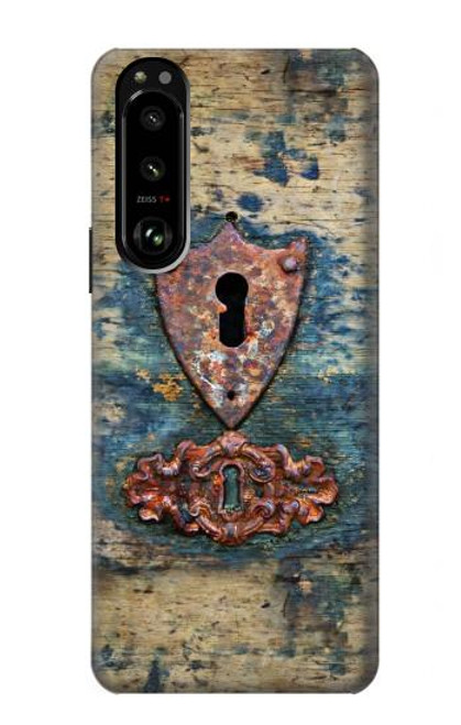 S3955 Vintage Keyhole Weather Door Hülle Schutzhülle Taschen für Sony Xperia 5 III