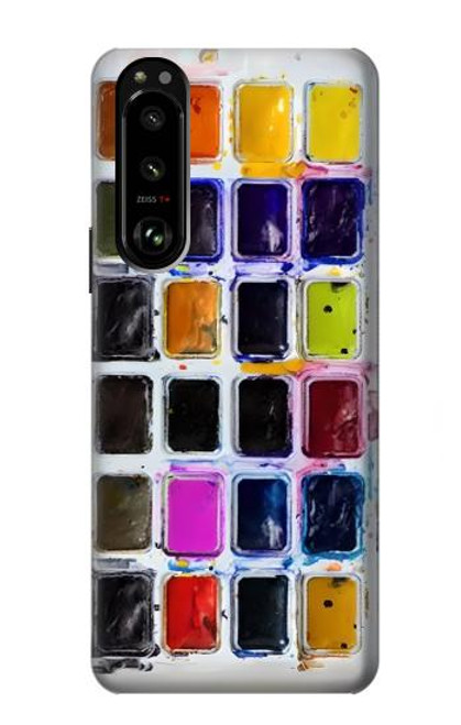 S3956 Watercolor Palette Box Graphic Hülle Schutzhülle Taschen für Sony Xperia 5 III