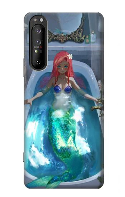 S3912 Cute Little Mermaid Aqua Spa Hülle Schutzhülle Taschen für Sony Xperia 1 II