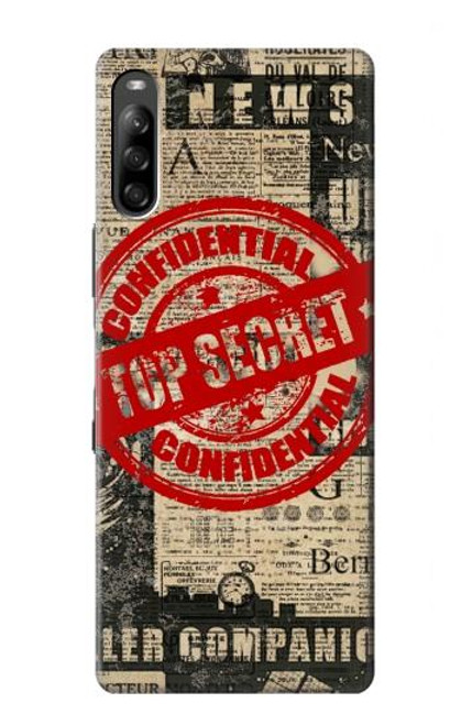 S3937 Text Top Secret Art Vintage Hülle Schutzhülle Taschen für Sony Xperia L4