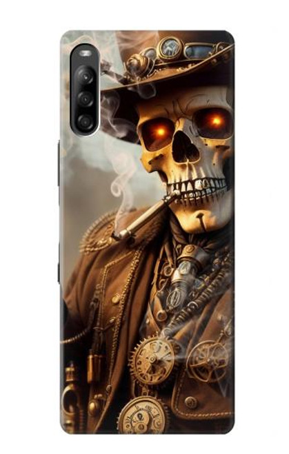 S3949 Steampunk Skull Smoking Hülle Schutzhülle Taschen für Sony Xperia L4