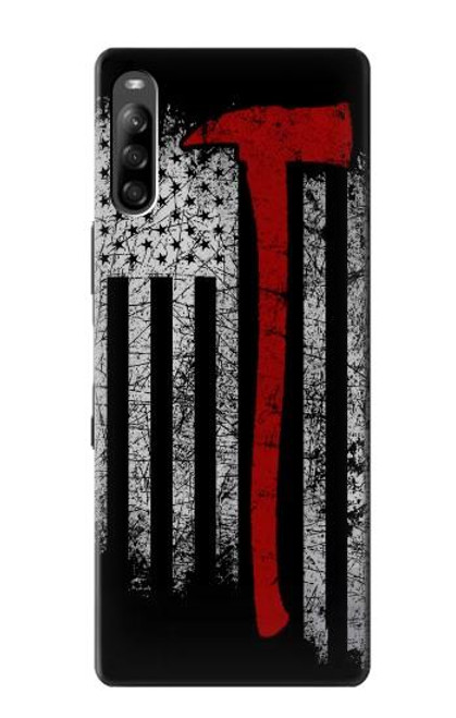 S3958 Firefighter Axe Flag Hülle Schutzhülle Taschen für Sony Xperia L4