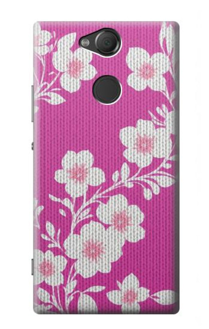 S3924 Cherry Blossom Pink Background Hülle Schutzhülle Taschen für Sony Xperia XA2