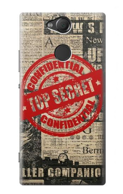 S3937 Text Top Secret Art Vintage Hülle Schutzhülle Taschen für Sony Xperia XA2
