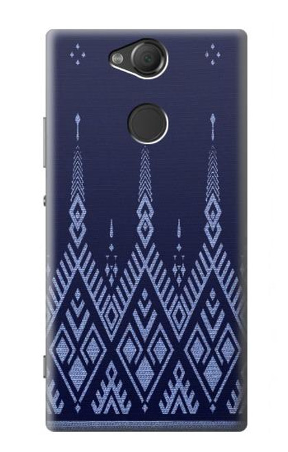 S3950 Textile Thai Blue Pattern Hülle Schutzhülle Taschen für Sony Xperia XA2