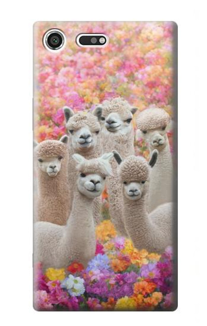 S3916 Alpaca Family Baby Alpaca Hülle Schutzhülle Taschen für Sony Xperia XZ Premium