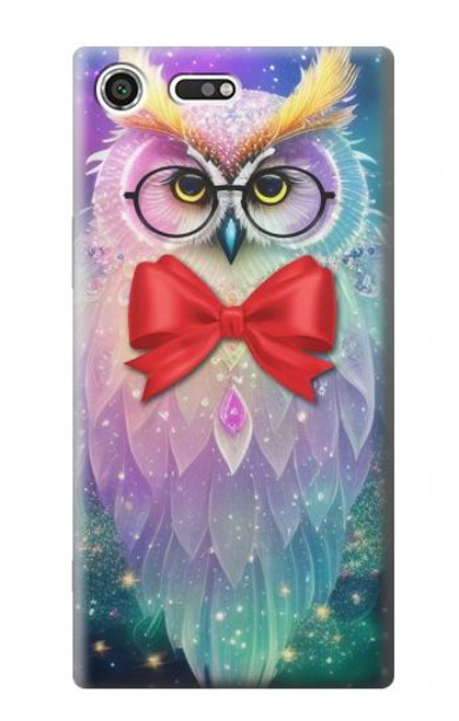 S3934 Fantasy Nerd Owl Hülle Schutzhülle Taschen für Sony Xperia XZ Premium