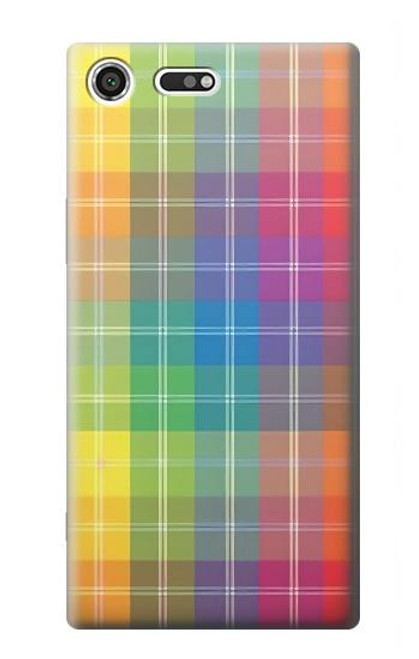S3942 LGBTQ Rainbow Plaid Tartan Hülle Schutzhülle Taschen für Sony Xperia XZ Premium