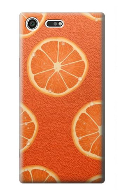 S3946 Seamless Orange Pattern Hülle Schutzhülle Taschen für Sony Xperia XZ Premium
