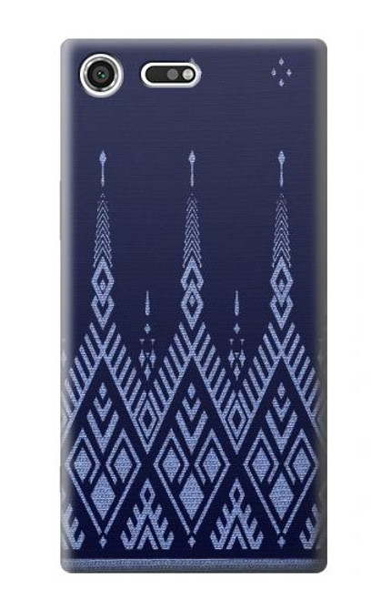 S3950 Textile Thai Blue Pattern Hülle Schutzhülle Taschen für Sony Xperia XZ Premium