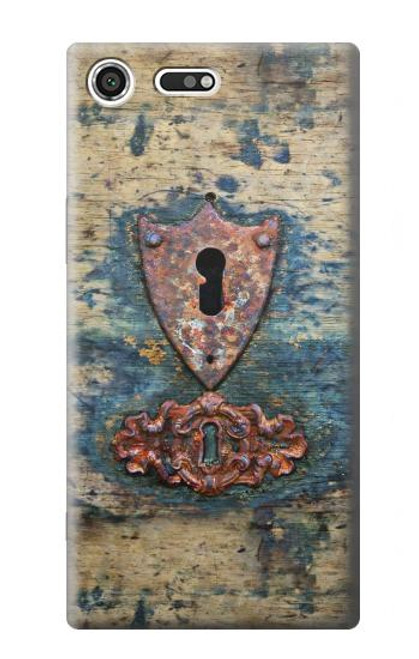 S3955 Vintage Keyhole Weather Door Hülle Schutzhülle Taschen für Sony Xperia XZ Premium
