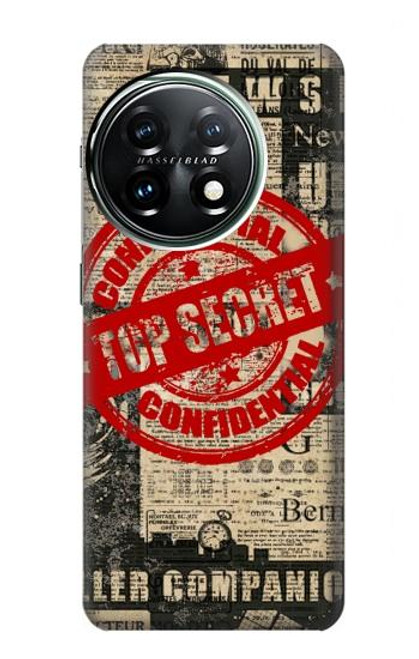 S3937 Text Top Secret Art Vintage Hülle Schutzhülle Taschen für OnePlus 11