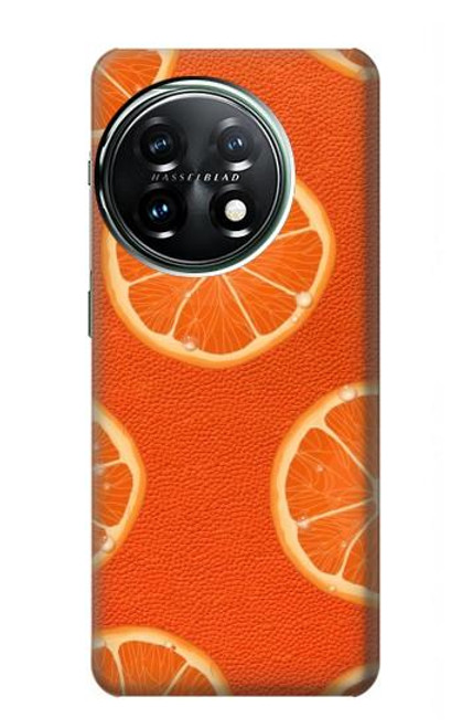 S3946 Seamless Orange Pattern Hülle Schutzhülle Taschen für OnePlus 11