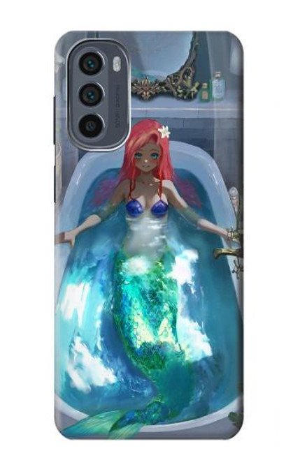 S3912 Cute Little Mermaid Aqua Spa Hülle Schutzhülle Taschen für Motorola Moto G62 5G