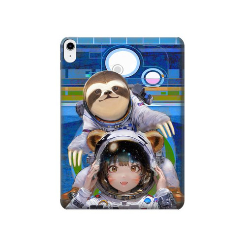 S3915 Raccoon Girl Baby Sloth Astronaut Suit Hülle Schutzhülle Taschen für iPad 10.9 (2022)