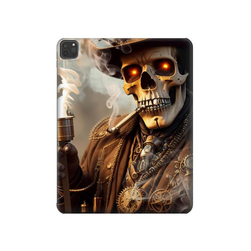 S3949 Steampunk Skull Smoking Hülle Schutzhülle Taschen für iPad Pro 11 (2021,2020,2018, 3rd, 2nd, 1st)