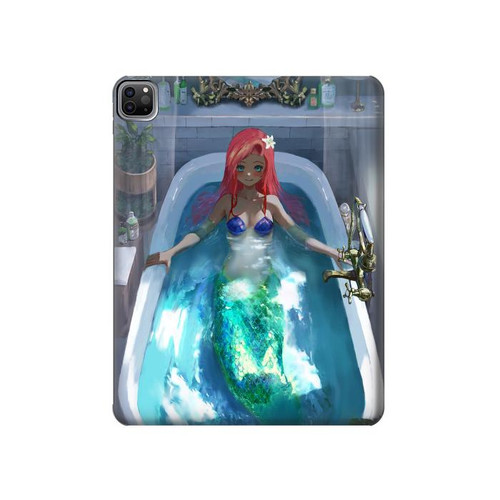 S3912 Cute Little Mermaid Aqua Spa Hülle Schutzhülle Taschen für iPad Pro 12.9 (2022,2021,2020,2018, 3rd, 4th, 5th, 6th)