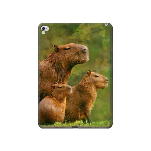 S3917 Capybara Family Giant Guinea Pig Hülle Schutzhülle Taschen für iPad Pro 12.9 (2015,2017)