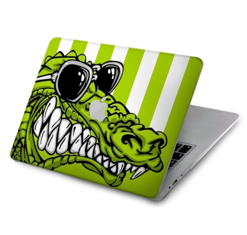 S2323 Funny Green Alligator Crocodile Hülle Schutzhülle Taschen für MacBook Air 15″ (2023,2024,2025) - A2941, A3114, A3241