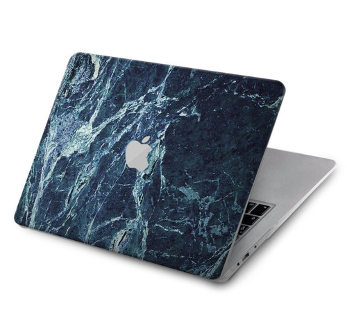 S2799 Light Blue Marble Stone Graphic Printed Hülle Schutzhülle Taschen für MacBook Air 15″ (2023,2024,2025) - A2941, A3114, A3241