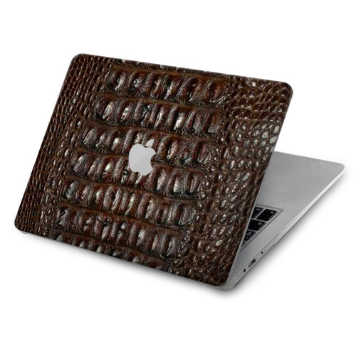 S2850 Brown Skin Alligator Graphic Printed Hülle Schutzhülle Taschen für MacBook Air 15″ (2023,2024,2025) - A2941, A3114, A3241