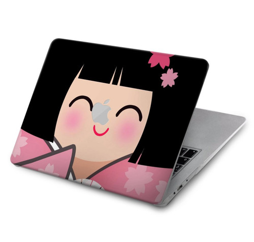 S3042 Japan Girl Hina Doll Kimono Sakura Hülle Schutzhülle Taschen für MacBook Air 15″ (2023,2024,2025) - A2941, A3114, A3241