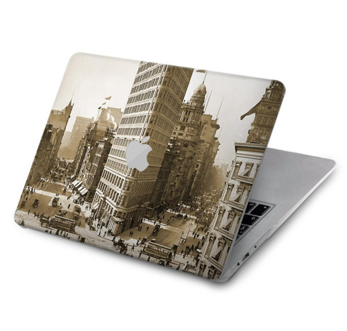 S3046 Old New York Flatiron Building Hülle Schutzhülle Taschen für MacBook Air 15″ (2023,2024,2025) - A2941, A3114, A3241