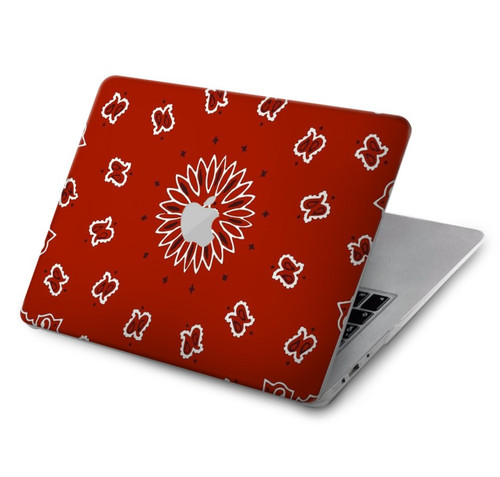 S3355 Bandana Red Pattern Hülle Schutzhülle Taschen für MacBook Air 15″ (2023,2024,2025) - A2941, A3114, A3241