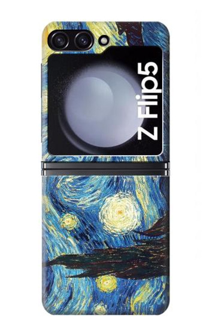 S0213 Van Gogh Starry Nights Hülle Schutzhülle Taschen für Samsung Galaxy Z Flip 5