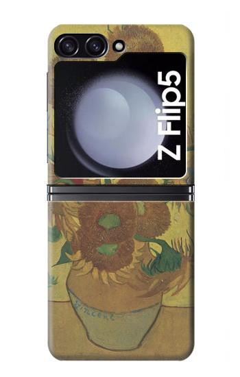S0214 Van Gogh Vase Fifteen Sunflowers Hülle Schutzhülle Taschen für Samsung Galaxy Z Flip 5