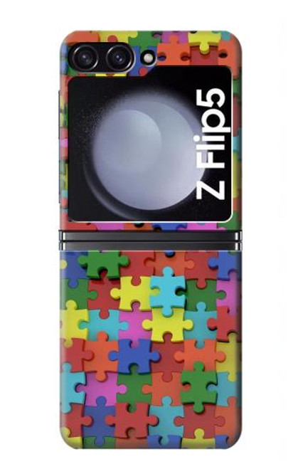 S0816 Puzzle Hülle Schutzhülle Taschen für Samsung Galaxy Z Flip 5