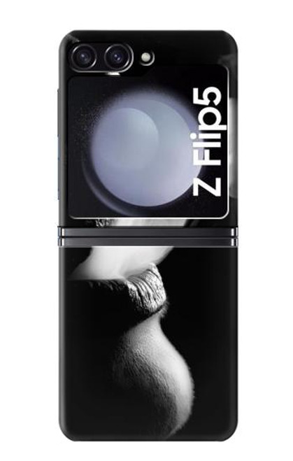 S0917 Sexy Lip Girl Smoking Hülle Schutzhülle Taschen für Samsung Galaxy Z Flip 5