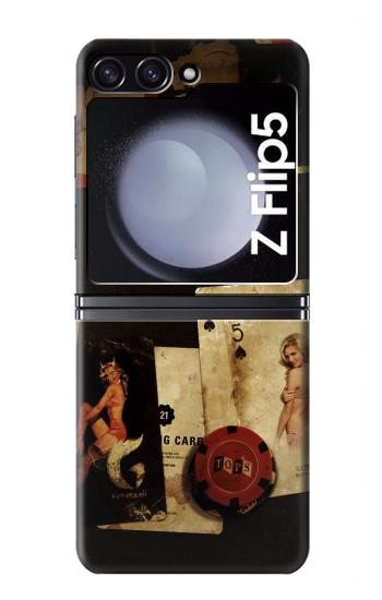 S1069 Old Vintage Sexy Poker Hülle Schutzhülle Taschen für Samsung Galaxy Z Flip 5