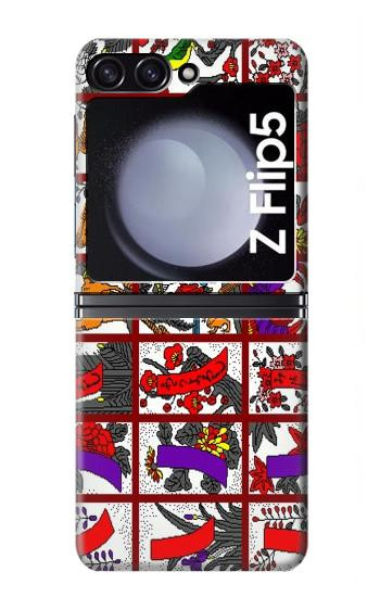 S1923 Hanafuda Japanese Flower Card Hülle Schutzhülle Taschen für Samsung Galaxy Z Flip 5