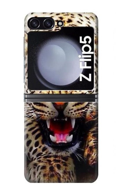 S1932 Blue Eyed Leopard Hülle Schutzhülle Taschen für Samsung Galaxy Z Flip 5