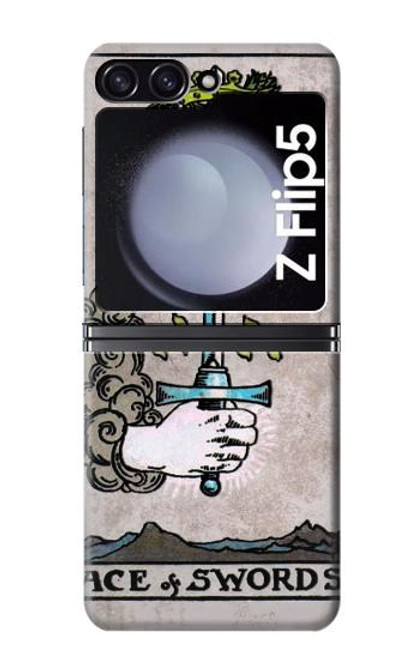 S2482 Tarot Card Ace of Swords Hülle Schutzhülle Taschen für Samsung Galaxy Z Flip 5