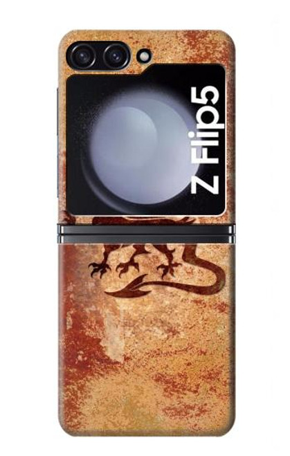 S2485 Dragon Metal Texture Graphic Printed Hülle Schutzhülle Taschen für Samsung Galaxy Z Flip 5