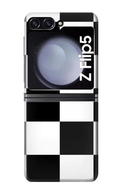 S2492 Black and White Check Hülle Schutzhülle Taschen für Samsung Galaxy Z Flip 5