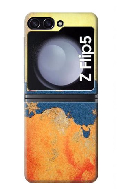S2494 Australia Flag Map Rock Texture Hülle Schutzhülle Taschen für Samsung Galaxy Z Flip 5