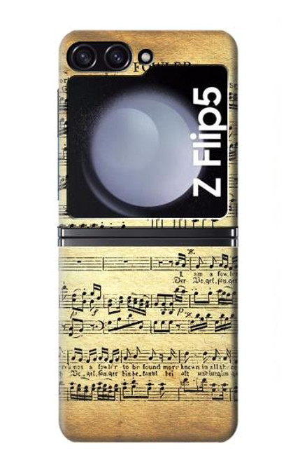 S2667 The Fowler Mozart Music Sheet Hülle Schutzhülle Taschen für Samsung Galaxy Z Flip 5