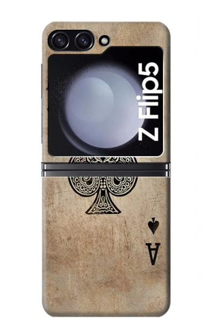 S2928 Vintage Spades Ace Card Hülle Schutzhülle Taschen für Samsung Galaxy Z Flip 5