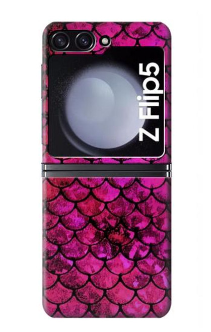 S3051 Pink Mermaid Fish Scale Hülle Schutzhülle Taschen für Samsung Galaxy Z Flip 5