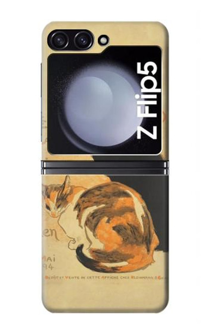 S3229 Vintage Cat Poster Hülle Schutzhülle Taschen für Samsung Galaxy Z Flip 5